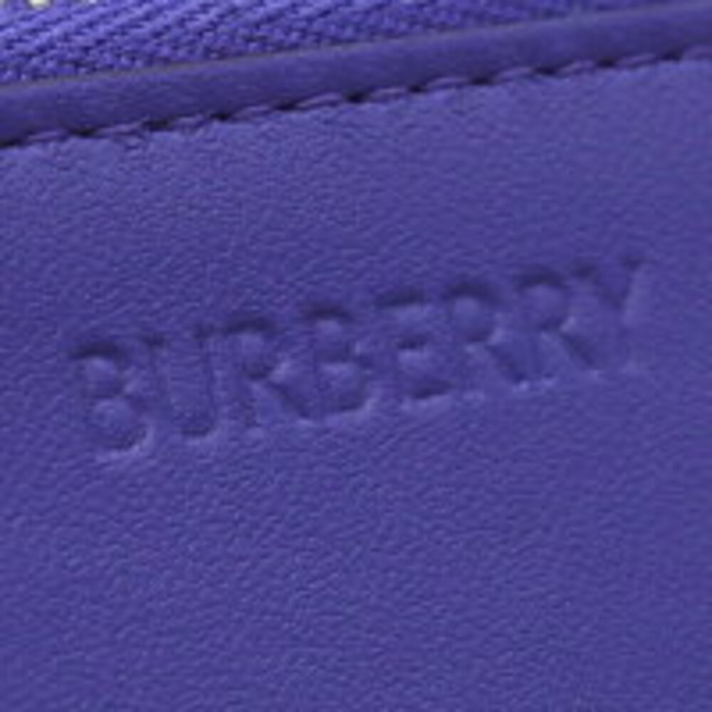 Burberry Zip Travel LG Wallet Round Night Blue Check - Picture 3 of 5